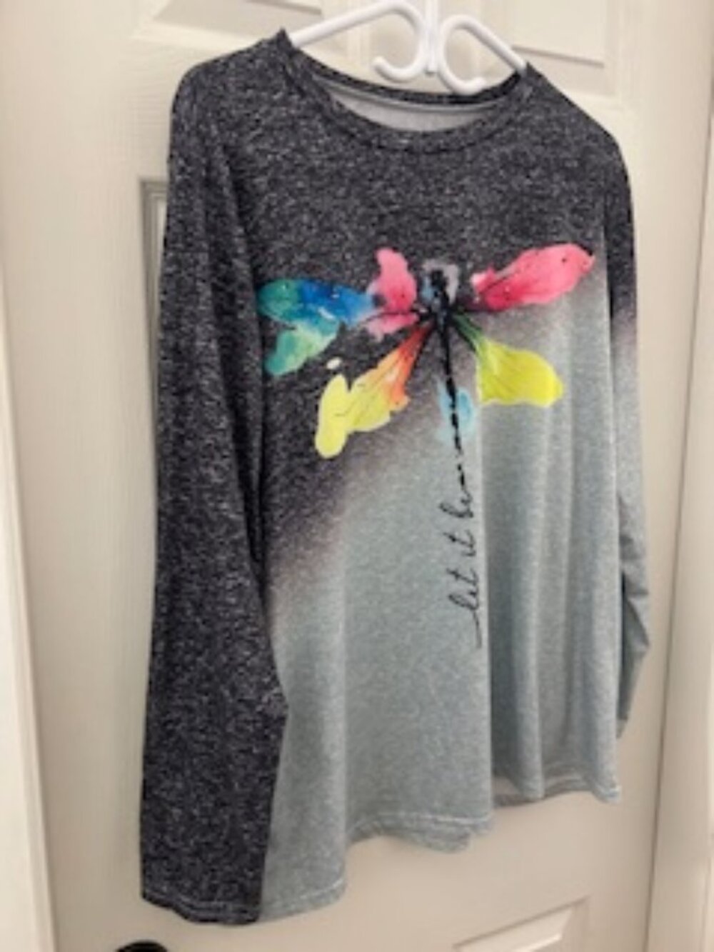 Shein Dragonfly Long Sleeve T-Shirt
